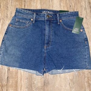 Dark Wash Mom Shorts NWT